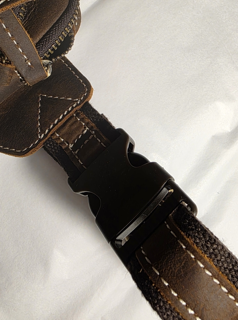 Kattee Brown Leather Sling Bag - Compact Everyday Carry - Picture 8 of 11
